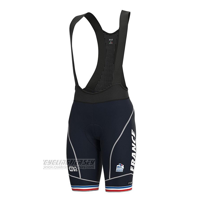 2022 Cycling Jersey France Dark Blue Short Sleeve and Bib Short